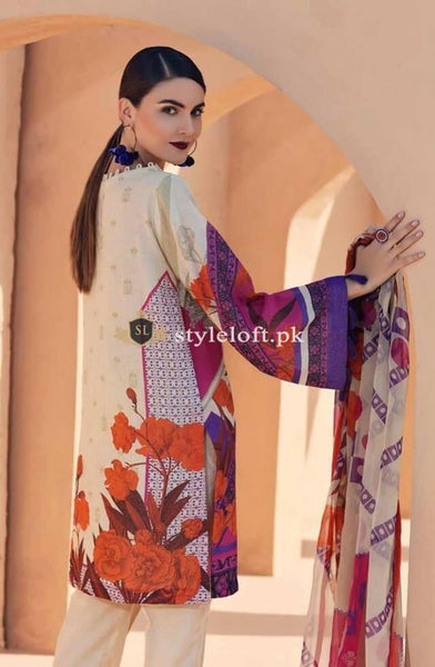 Charizma Embroidered Lawn Collection 2019 3Pc Suit CK-15