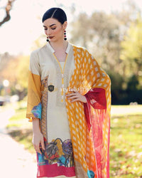 Charizma Embroidered Lawn Collection 2019 3Pc Suit CK-19-03