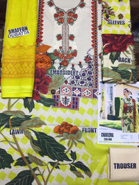 Charizma Embroidered Lawn Collection 2019 3Pc Suit CK-50