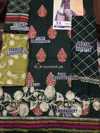 Charizma Embroidered Lawn Collection Unstitched 3Pc Suit CR-12