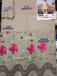 Charizma Embroidered Lawn Unstitched 2Pc Suit Boomering-Soiree