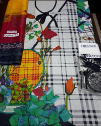 STYLE LOFT.PK Charizma Embroidered Lawn Unstitched 3 Piece Suit CRZ19BW 04 - Black And White Collection