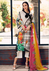 STYLE LOFT.PK Charizma Embroidered Lawn Unstitched 3 Piece Suit CRZ19BW 04 - Black And White Collection