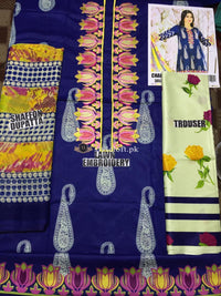 Charizma Embroidered Lawn Unstitched 3Piece Suit CR-52