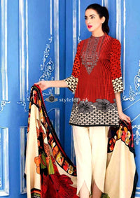 Charizma Linen Collection 3Piece - Wool Shawl PG-11Red