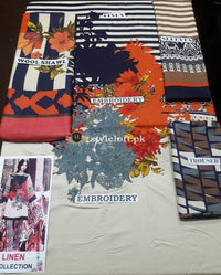 Charizma Linen, Wool Shawl, Print Trouser 3Piece PG-01