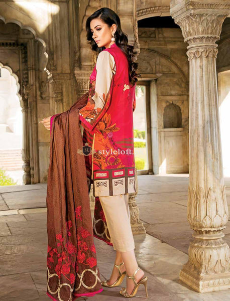 Charizma Naranji Embroidered Lawn Collection 3Pc Suit CN-34