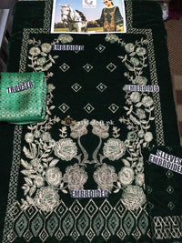 Charizma Velvet 2Piece, Jamawar Trouser Green