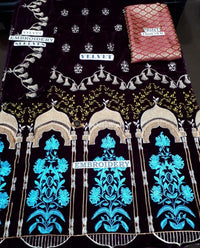 Charizma Velvet 2Piece Jamawar Trouser Maroon