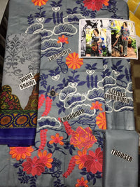 Charizma Winter 3Piece, Wool Shawl D-05