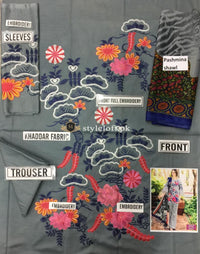 Charizma Winter Collection 3Piece, Pashmina Shawl CR-01