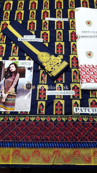 STYLE LOFT.PK CHINYERE Linen Embroidered Unstitched 2 Piece Suit C192F-01