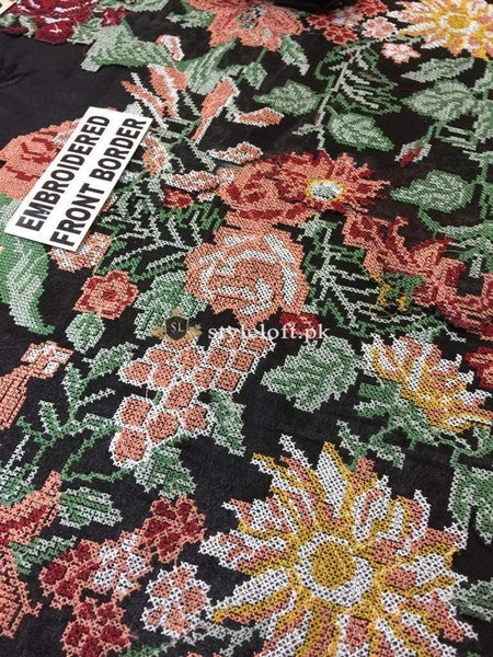 STYLE LOFT.PK Crimson X Republic Spring Summer Luxury Lawn 2019 Collection 3PC Suit 2A