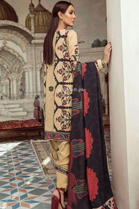 Cross Stitch Embroidered Lawn Unstitched 3Pc Suit Shyrdak Blaze-09