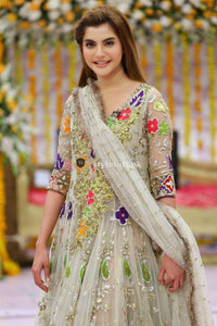 STYLE LOFT.PK Designer Kashee's Bridal Collection Net Embroidered 3D Maxi Dress