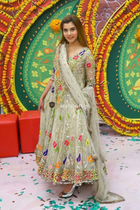 STYLE LOFT.PK Designer Kashee's Bridal Collection Net Embroidered 3D Maxi Dress