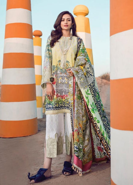 Epoque By Sana Yasir Embroidered Lawn Unstitched 3Pc Suit EP18L 07
