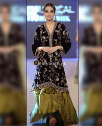 Erum Khan Velvet 2Piece Dress, Jamawar Trouser