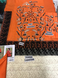 Ethnic by Outfitters Embroidered Lawn 2Piece ETH21-Orange