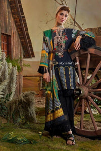 Ethnic by Outfitters Lawn Unstitched Embroidered 3Pc Dress Dark-Green