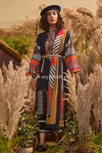 Ethnic by Outfitters Lawn Unstitched Embroidered 3Pc Dress Dark-Red