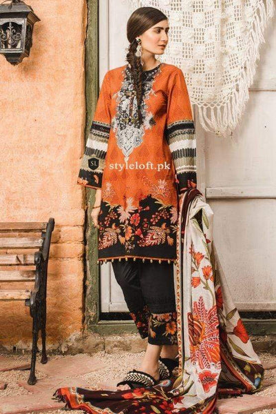 STYLE LOFT.PK Ethnic by Outfitters Summer Lawn 3Pc Suit Floral Muse WUC-19037