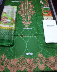 STYLE LOFT.PK Ethnic Unstitched Lawn Collection 2019 3Piece Suit WUB-19715-Green