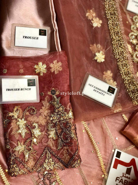 STYLE LOFT.PK Faiza Saqlain Embroidered Unstitched 3 Piece Suit Dil-e-Raas - Luxury Collection