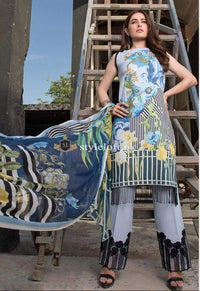 STYLE LOFT.PK Firdous Ombre Linen Collection 2019 Unstitched 3 Piece Suit FR19-02