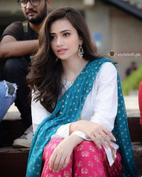 STYLE LOFT.PK Gorgeous Sana Javed Spotted - 2 Piece Unstitch Linen Suit