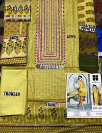 Gul Ahmed Lawn Collection 2019 3Pc Embroidered BM-24