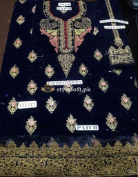 Gul Ahmed Velvet 2Piece Dress, Jamawar Trouser