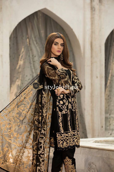 Gulaal Embroidered Chiffon Collection 2019 3Piece Unstitched Dress