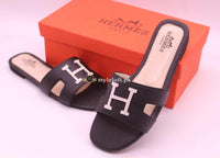 HERMES Paris Women's Slides 2018-Black