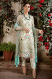 STYLE LOFT.PK Imrozia by Serene Embroidered Chiffon Unstitched 3 Piece Suit SEI19E 707 THE MINTY MARSHMALLOW - Luxury Collection