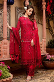 STYLE LOFT.PK Imrozia by Serene Embroidered Chiffon Unstitched 3 Piece Suit SEI19E-709 THE HEARTTHROB RED - Luxury Collection