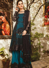 STYLE LOFT.PK Imrozia by Serene Embroidered Unstitched 3 Piece Suit SEI19E 704 THE TEAL MOONLIGHT - Luxury Collection