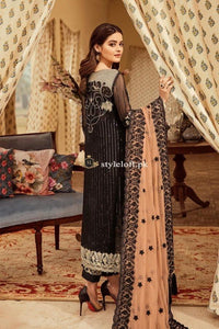 STYLE LOFT.PK Imrozia Chiffon Collection 2019 Unstitched 3 Piece-05-The Caramel Coco