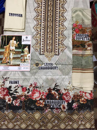 IRIS Embroidered Lawn Unstitched 3 Piece Suit JIR18L 02