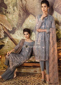STYLE LOFT.PK Iznik Chiffon Collection 2019 3Piece Unstitched Suit Desert Dusk CC-09