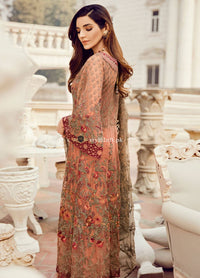 STYLE LOFT.PK Iznik Embroidered Chiffon Unstitched 3 Piece Suit IC19CC 08 Sunset Hues - Luxury Collection