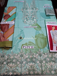 STYLE LOFT.PK Iznik Embroidered Linen Unstitched 3 Piece Suit IZ19LF 10 LAVENDER FROST