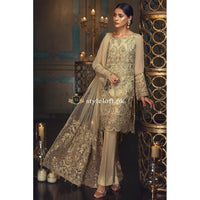 Jazmin Chiffon Collection 3Piece Unstitched Suit D08-Ivory Allure