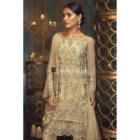 Jazmin Chiffon Collection 3Piece Unstitched Suit D08-Ivory Allure