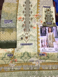 Jazmin Lawn Collection 2019 3Pc Embroidered J-07 Myricá