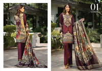 Jazmin Linen 3Piece, Wool Shawl 01-Cherie