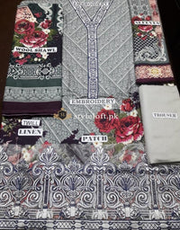 Jazmin Linen 3Piece, Wool Shawl 09F-Sia Rose