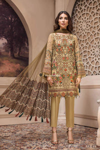 STYLE LOFT.PK Jazmin Shahnameh Eid Chiffon Collection 2019 3PC Embroidered Suit - Kashm