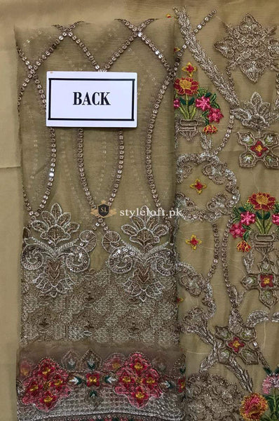 STYLE LOFT.PK Jazmin Shahnameh Eid Chiffon Collection 2019 3PC Embroidered Suit - Kashm
