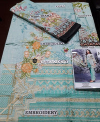 Jazmin Winter Linen 3Piece, Wool Shawl Code:04-Serene